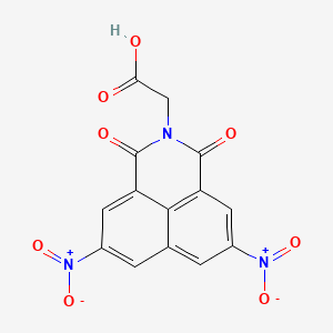 molecular formula C14H7N3O8 B14151461 (5,8-dinitro-1,3-dioxo-1H-benzo[de]isoquinolin-2(3H)-yl)acetic acid CAS No. 83427-84-3