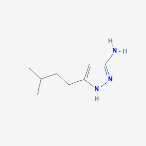molecular formula C8H15N3 B1415148 3-(3-甲基丁基)-1H-吡唑-5-胺 CAS No. 1187862-39-0