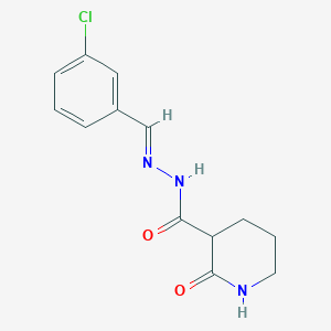 N'-[(E)-(3-chlorophenyl)methylidene]-2-oxopiperidine-3-carbohydrazide