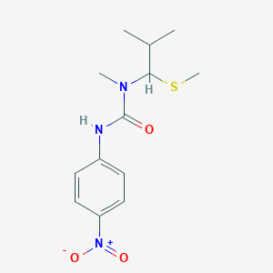 molecular formula C13H19N3O3S B14151515 N-Methyl-N-[2-methyl-1-(methylsulfanyl)propyl]-N'-(4-nitrophenyl)urea CAS No. 89135-92-2