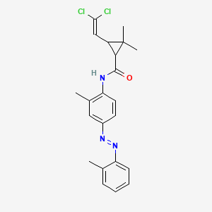 molecular formula C22H23Cl2N3O B14151522 3-(2,2-dichloroethenyl)-2,2-dimethyl-N-{2-methyl-4-[(E)-(2-methylphenyl)diazenyl]phenyl}cyclopropanecarboxamide CAS No. 306732-56-9