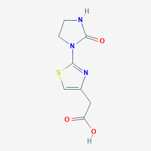 molecular formula C8H9N3O3S B1415153 2-[2-(2-Oxoimidazolidin-1-yl)-1,3-thiazol-4-yl]acetic acid CAS No. 1114822-84-2