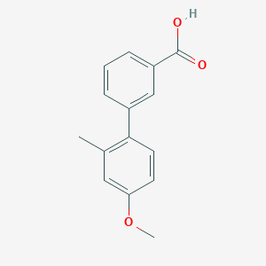 molecular formula C15H14O3 B1415157 3-(4-Methoxy-2-methylphenyl)benzoic acid CAS No. 1178070-12-6