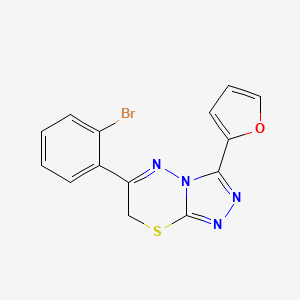 molecular formula C14H9BrN4OS B14151579 6-(2-bromophenyl)-3-(furan-2-yl)-7H-[1,2,4]triazolo[3,4-b][1,3,4]thiadiazine CAS No. 862200-21-3