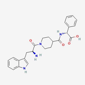 (2R)-phenyl({[1-(L-tryptophyl)piperidin-4-yl]carbonyl}amino)ethanoic acid