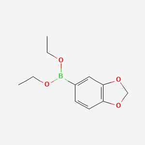 molecular formula C11H15BO4 B14151602 Diethyl benzo[d][1,3]dioxol-5-ylboronate CAS No. 94839-08-4