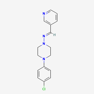 4-(4-chlorophenyl)-N-(pyridin-3-ylmethylene)piperazin-1-amine