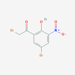 molecular formula C8H5Br2NO4 B14151686 2-Bromo-1-(5-bromo-2-hydroxy-3-nitrophenyl)ethanone CAS No. 683274-87-5