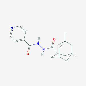 N'-(3,5-dimethyladamantane-1-carbonyl)pyridine-4-carbohydrazide