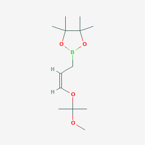 molecular formula C13H25BO4 B14151697 2-{(2Z)-3-[(2-Methoxypropan-2-yl)oxy]prop-2-en-1-yl}-4,4,5,5-tetramethyl-1,3,2-dioxaborolane CAS No. 77896-99-2