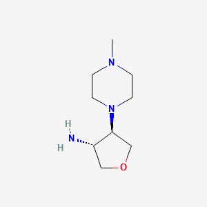 molecular formula C9H19N3O B1415173 反式-4-(4-甲基-1-哌嗪基)四氢-3-呋喃胺 CAS No. 1212384-71-8