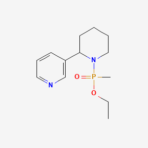 molecular formula C13H21N2O2P B14151741 Ethyl methyl[2-(pyridin-3-yl)piperidin-1-yl]phosphinate CAS No. 89095-24-9