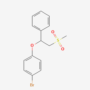 molecular formula C15H15BrO3S B14151771 1-Bromo-4-[2-(methanesulfonyl)-1-phenylethoxy]benzene CAS No. 89278-67-1