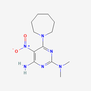 molecular formula C12H20N6O2 B14151816 6-(azepan-1-yl)-2-N,2-N-dimethyl-5-nitropyrimidine-2,4-diamine CAS No. 674294-19-0