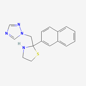 1-{[2-(Naphthalen-2-yl)-1,3-thiazolidin-2-yl]methyl}-1H-1,2,4-triazole