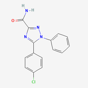 molecular formula C15H11ClN4O B14151830 5-(4-Chlorophenyl)-1-phenyl-1H-1,2,4-triazole-3-carboxamide CAS No. 89010-28-6