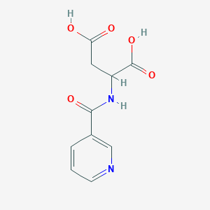 molecular formula C10H10N2O5 B14151837 N-(pyridin-3-ylcarbonyl)aspartic acid CAS No. 13839-28-6