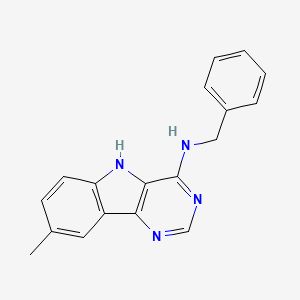 molecular formula C18H16N4 B14151850 N-benzyl-8-methyl-5H-pyrimido[5,4-b]indol-4-amine CAS No. 300591-55-3