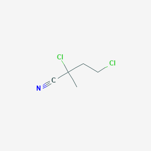 molecular formula C5H7Cl2N B14151911 2,4-Dichloro-2-methylbutanenitrile CAS No. 89215-42-9