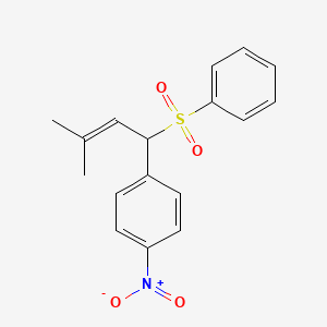 1-[1-(Benzenesulfonyl)-3-methylbut-2-en-1-yl]-4-nitrobenzene