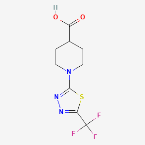 molecular formula C9H10F3N3O2S B1415195 1-[5-(三氟甲基)-1,3,4-噻二唑-2-基]哌啶-4-羧酸 CAS No. 950603-35-7