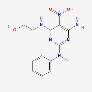 2-[[6-amino-2-(N-methylanilino)-5-nitropyrimidin-4-yl]amino]ethanol