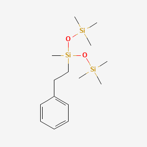 molecular formula C15H30O2Si3 B14151974 1,1,1,3,5,5,5-Heptamethyl-3-(2-phenylethyl)trisiloxane CAS No. 3439-16-5