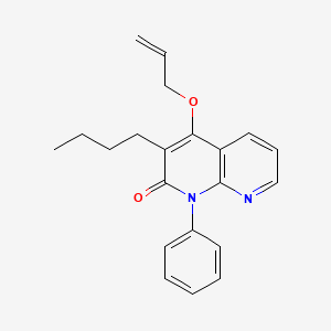 molecular formula C21H22N2O2 B14151981 3-Butyl-1-phenyl-4-[(prop-2-en-1-yl)oxy]-1,8-naphthyridin-2(1H)-one CAS No. 89108-70-3