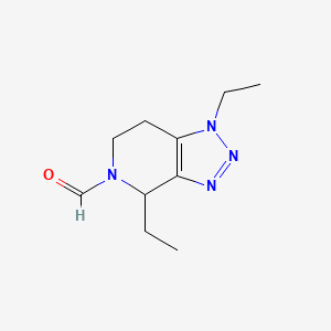 molecular formula C10H16N4O B14151995 1,4-Diethyl-6,7-dihydro-1H-[1,2,3]triazolo[4,5-c]pyridine-5(4H)-carbaldehyde CAS No. 485402-42-4