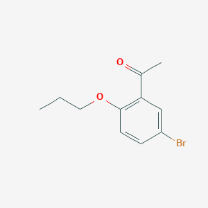 molecular formula C11H13BrO2 B14152026 1-(5-Bromo-2-propoxyphenyl)ethanone CAS No. 16602-12-3