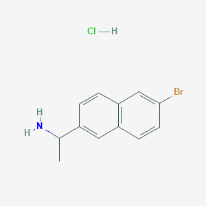 molecular formula C12H13BrClN B1415203 1-(6-Bromonaphthalen-2-yl)ethylamine hydrochloride CAS No. 2206264-68-6