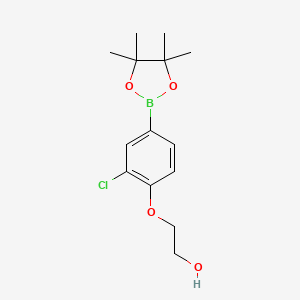 B14152033 2-[2-Chloro-4-(4,4,5,5-tetramethyl-1,3,2-dioxaborolan-2-yl)phenoxy]ethanol CAS No. 741699-27-4