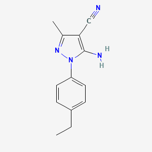 molecular formula C13H14N4 B1415204 5-氨基-1-(4-乙基苯基)-3-甲基-1H-吡唑-4-腈 CAS No. 2197055-14-2