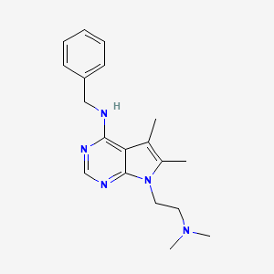 N-benzyl-7-[2-(dimethylamino)ethyl]-5,6-dimethyl-7H-pyrrolo[2,3-d]pyrimidin-4-amine