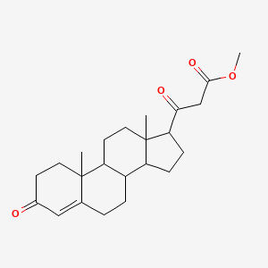 Methyl 3-(10,13-dimethyl-3-oxidanylidene-1,2,6,7,8,9,11,12,14,15,16,17-dodecahydrocyclopenta[a]phenanthren-17-yl)-3-oxidanylidene-propanoate