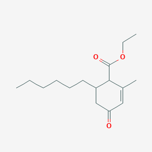 Ethyl 6-hexyl-2-methyl-4-oxocyclohex-2-ene-1-carboxylate