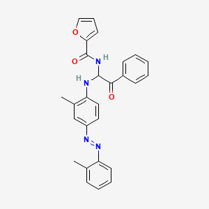 molecular formula C27H24N4O3 B14152063 N-[1-({2-methyl-4-[(E)-(2-methylphenyl)diazenyl]phenyl}amino)-2-oxo-2-phenylethyl]furan-2-carboxamide CAS No. 518349-33-2