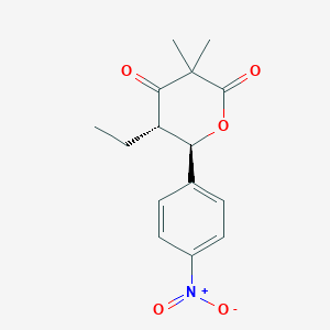 (5S,6R)-5-ethyl-3,3-dimethyl-6-(4-nitrophenyl)dihydro-2H-pyran-2,4(3H)-dione