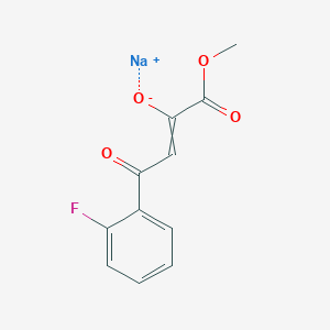 Sodium;4-(2-fluorophenyl)-1-methoxy-1,4-dioxobut-2-en-2-olate