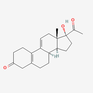 molecular formula C20H26O3 B1415209 (8R,13S,14S,17R)-17-Acetyl-17-hydroxy-13-methyl-1,2,4,6,7,8,12,14,15,16-decahydrocyclopenta[a]phenanthren-3-one CAS No. 1383782-13-5