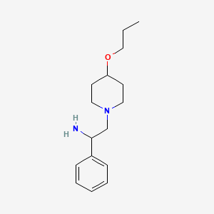 1-Phenyl-2-(4-propoxypiperidin-1-yl)ethanamine