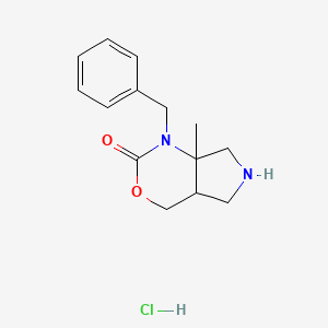 molecular formula C14H19ClN2O2 B1415214 1-Benzyl-7a-methylhexahydropyrrolo[3,4-d][1,3]oxazin-2(1h)-one hydrochloride CAS No. 2108375-87-5