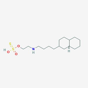 molecular formula C16H31NO3S2 B14152170 S-2-((4-(Decahydro-2-naphthyl)butyl)amino)ethyl thiosulfate CAS No. 21209-19-8