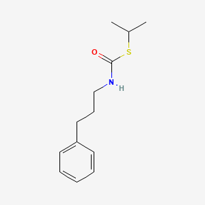 molecular formula C13H19NOS B14152183 Carbamothioic acid, (3-phenylpropyl)-, S-(1-methylethyl) ester CAS No. 96009-55-1