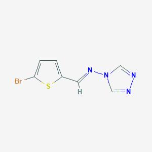 molecular formula C7H5BrN4S B14152200 N-[(E)-(5-bromothiophen-2-yl)methylidene]-4H-1,2,4-triazol-4-amine 