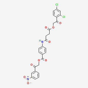 2-(3-Nitrophenyl)-2-oxoethyl 4-({4-[2-(2,4-dichlorophenyl)-2-oxoethoxy]-4-oxobutanoyl}amino)benzoate