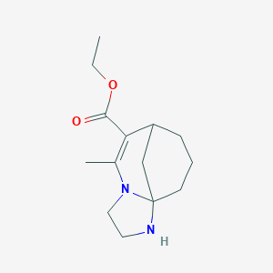 molecular formula C14H22N2O2 B1415223 Ethyl 5-methyl-2,3,7,8,9,10-hexahydro-1h-7,10a-methanoimidazo[1,2-a]azocine-6-carboxylate CAS No. 2096987-29-8