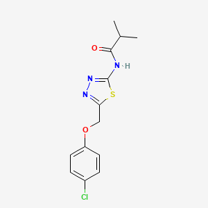 N-[5-[(4-chlorophenoxy)methyl]-1,3,4-thiadiazol-2-yl]-2-methylpropanamide