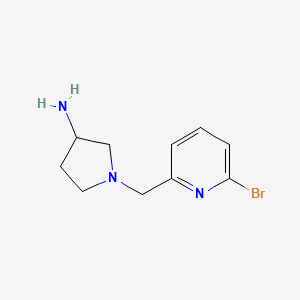 molecular formula C10H14BrN3 B1415228 1-[(6-Bromopyridin-2-yl)methyl]pyrrolidin-3-amine CAS No. 1872936-37-2