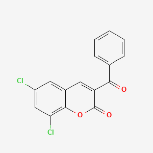 3-Benzoyl-6,8-dichloro-2H-1-benzopyran-2-one